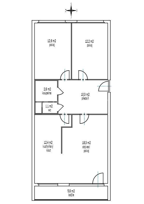 Predaj bytu 3-izbový 79 m², Malkovského, Praha, Praha