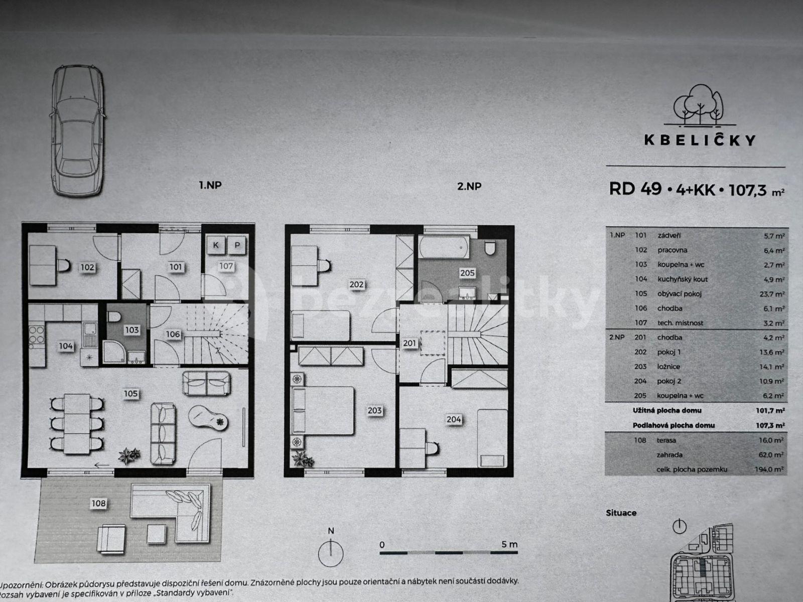 Prenájom domu 107 m², pozemek 189 m², Hůlkova, Praha, Praha