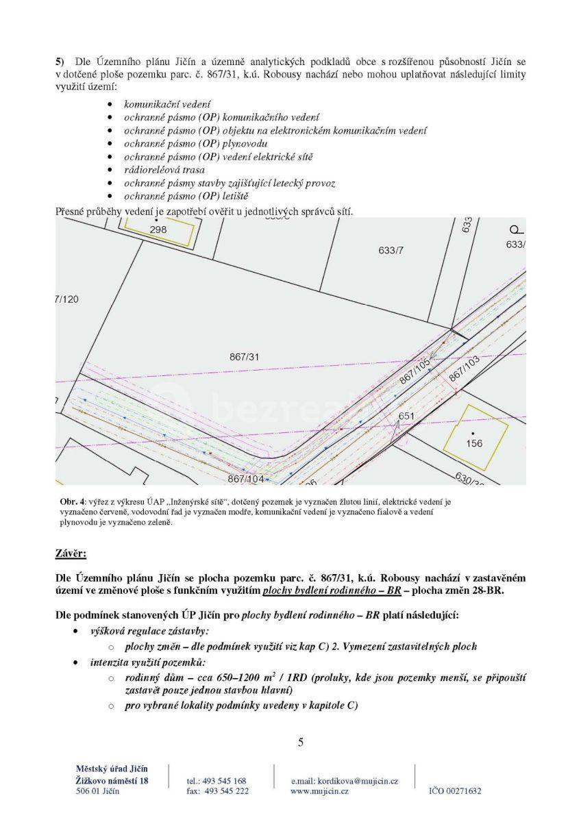 Predaj pozemku 710 m², Jičín, Královéhradecký kraj