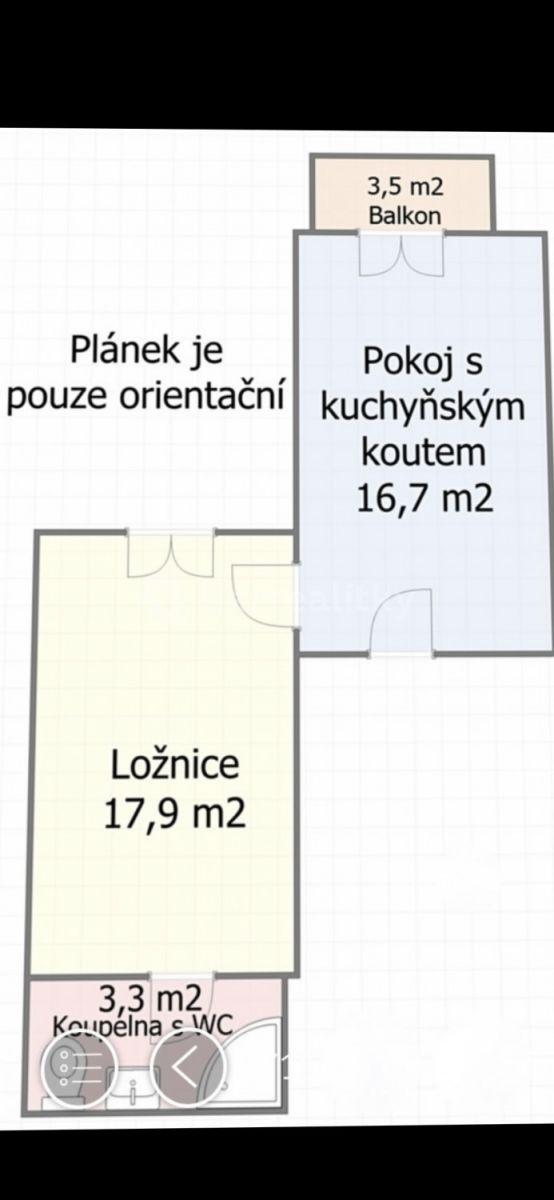 Prenájom bytu 2-izbový 45 m², Legerova, Praha, Praha