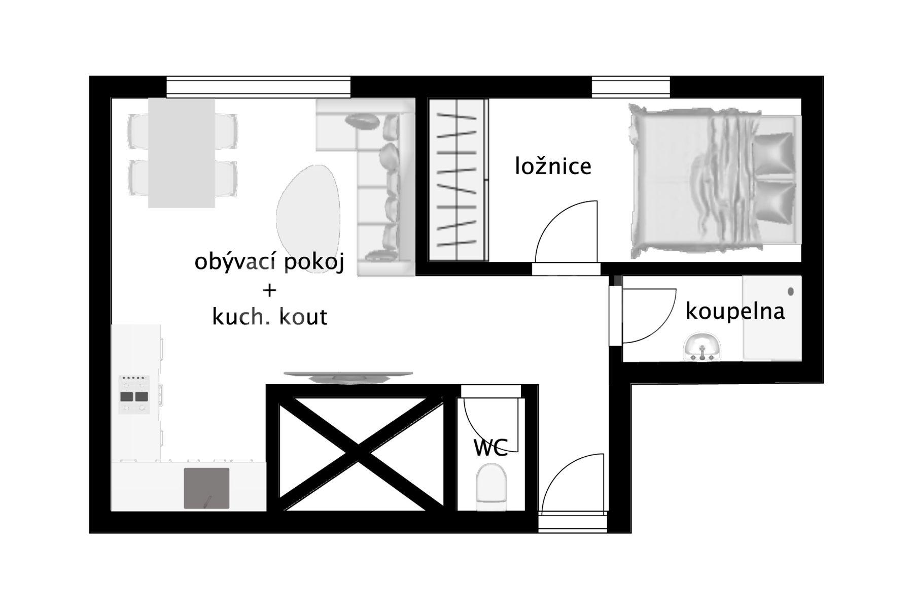 Predaj bytu 2-izbový 35 m², Kořenov, Kořenov, Liberecký kraj