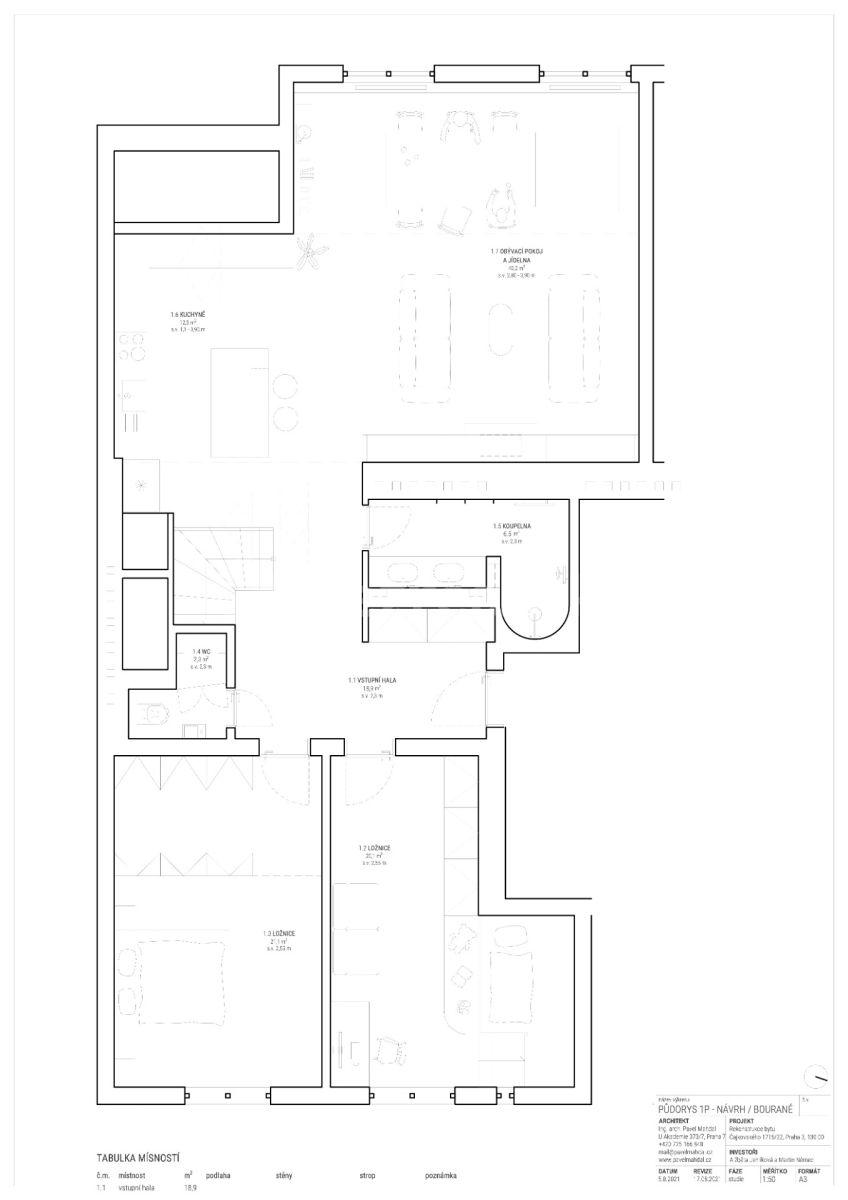 Predaj bytu 5-izbový 182 m², Čajkovského, Praha, Praha