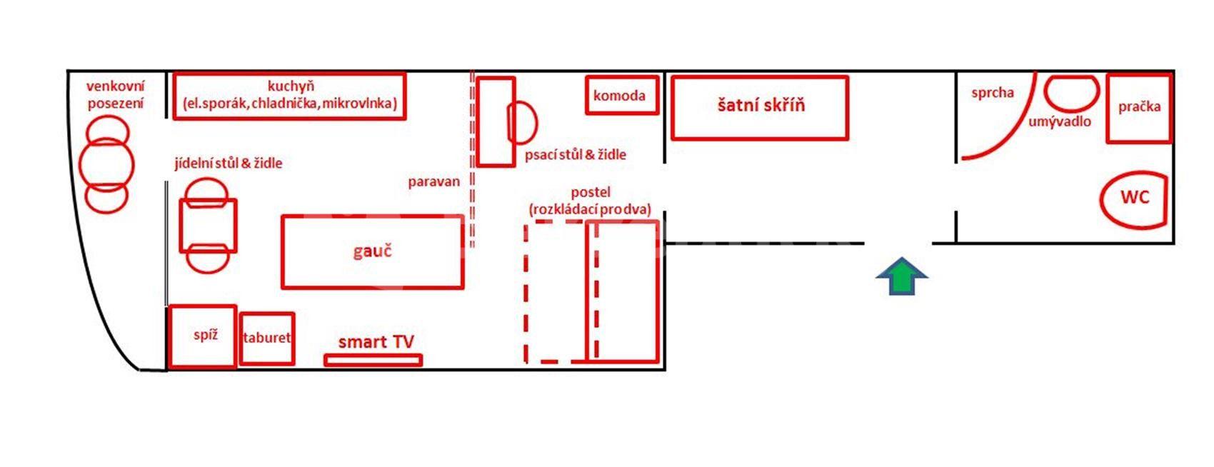 Prenájom bytu 1-izbový 36 m², nábřeží Závodu míru, Pardubice, Pardubický kraj