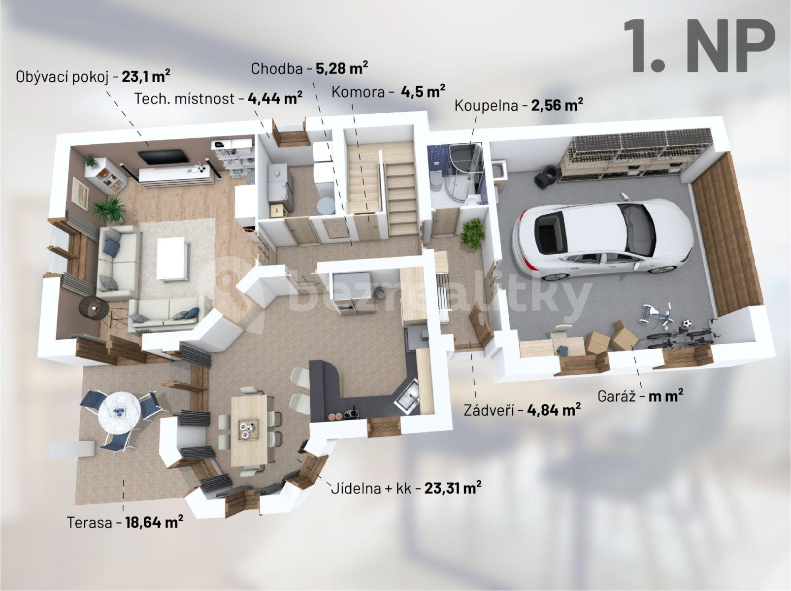 Predaj domu 231 m², pozemek 1.078 m², Na Draškách, Dobřejovice, Středočeský kraj