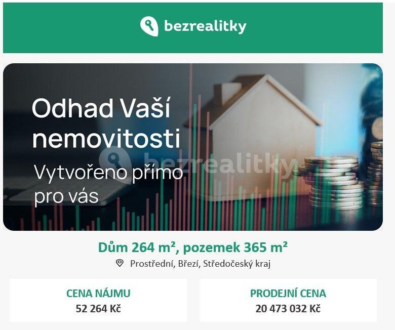 Predaj domu 264 m², pozemek 365 m², Prostřední, Březí, Středočeský kraj