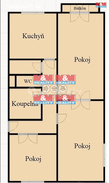 Predaj bytu 3-izbový 75 m², Fibichova, Karviná, Moravskoslezský kraj