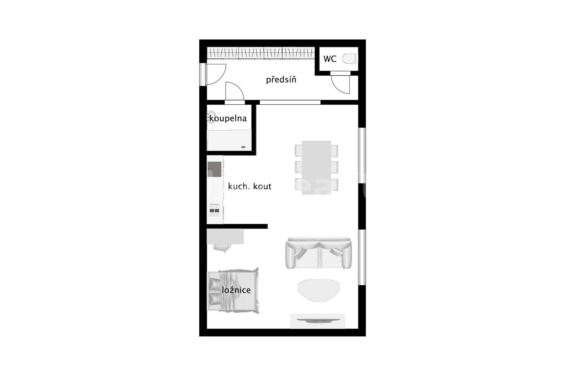 Predaj bytu 1-izbový 54 m², Neklanova, Praha, Praha