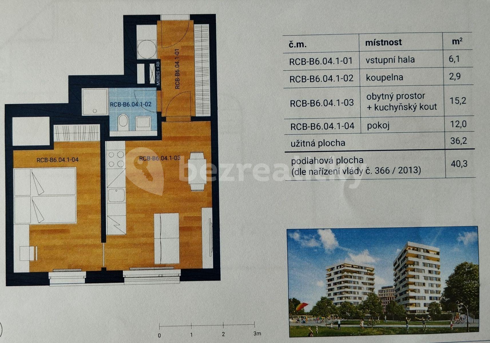 Prenájom bytu 2-izbový 40 m², Růžodolská, Praha, Praha