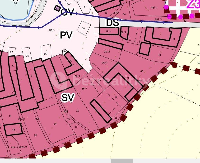 Predaj pozemku 800 m², Počátky, Kraj Vysočina