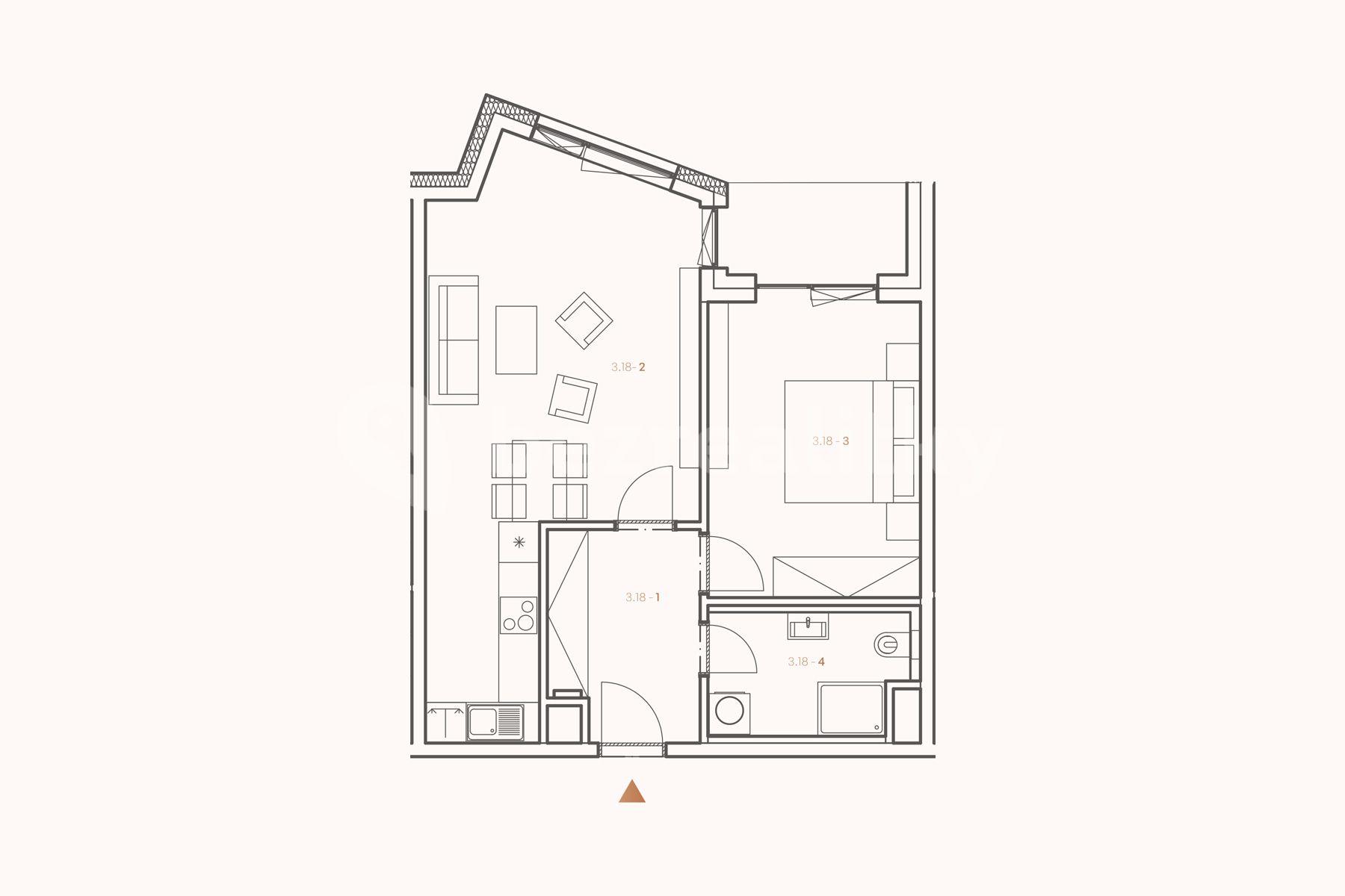 Predaj bytu 2-izbový 59 m², Boloňská, Praha, Praha