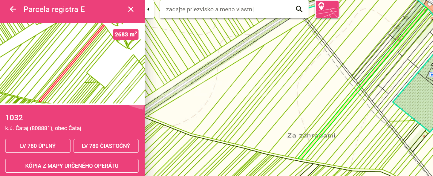 Predaj pozemku 8.485 m², Čataj, Bratislavský kraj