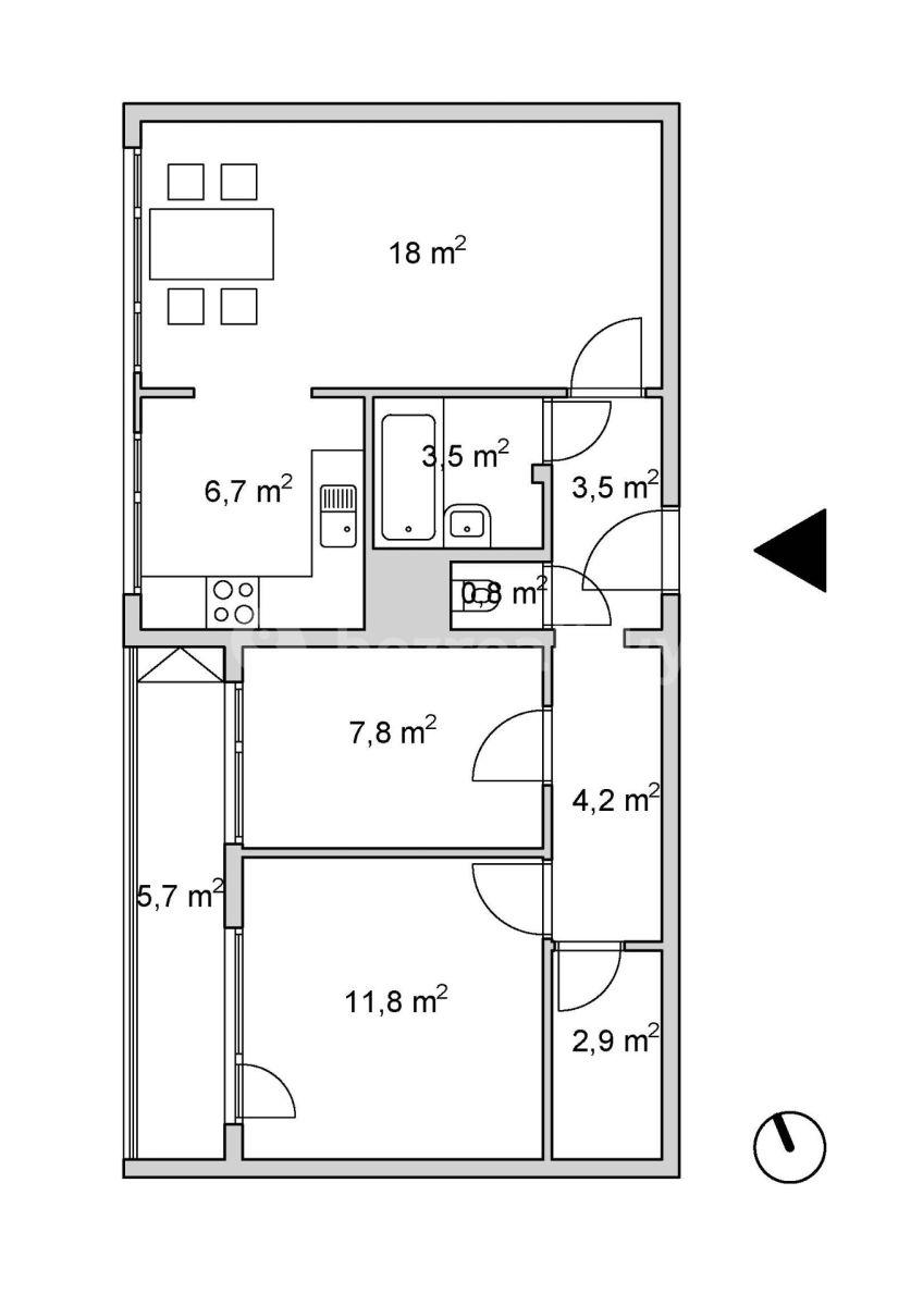 Prenájom bytu 3-izbový 59 m², Jablonecká, Praha, Praha