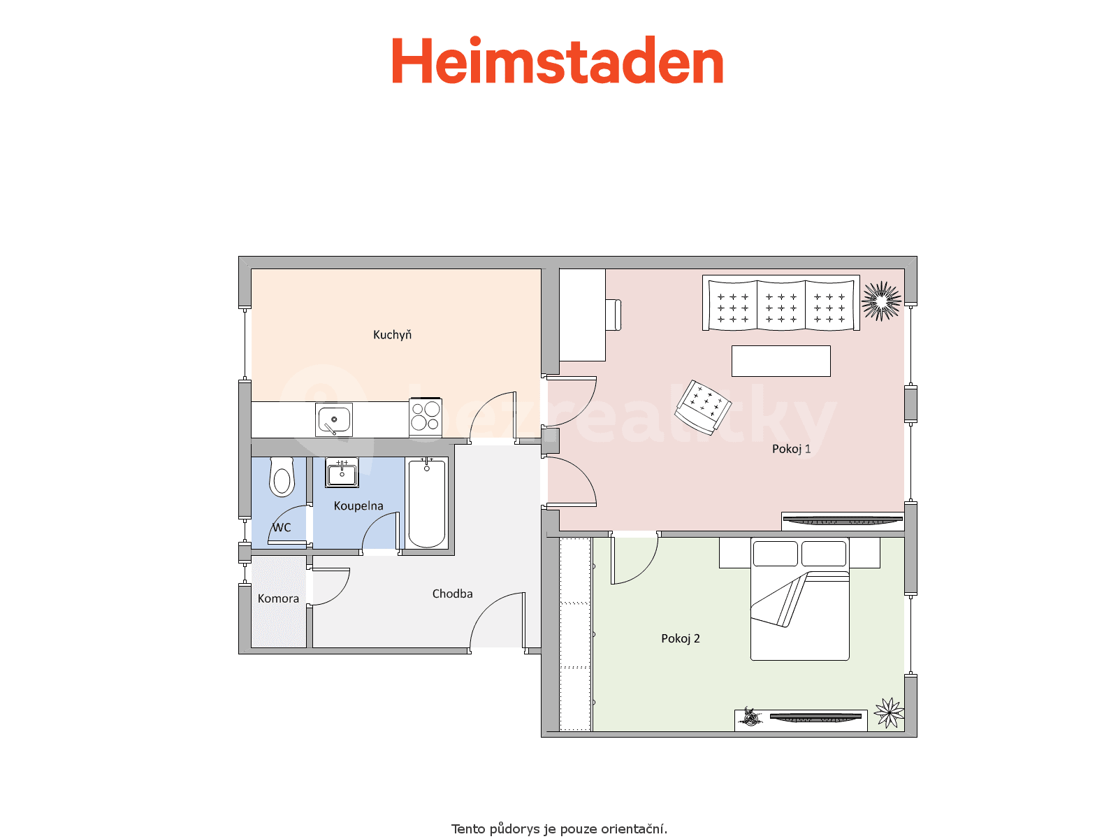 Prenájom bytu 2-izbový 62 m², Slovenského národního povstání, Havířov, Moravskoslezský kraj