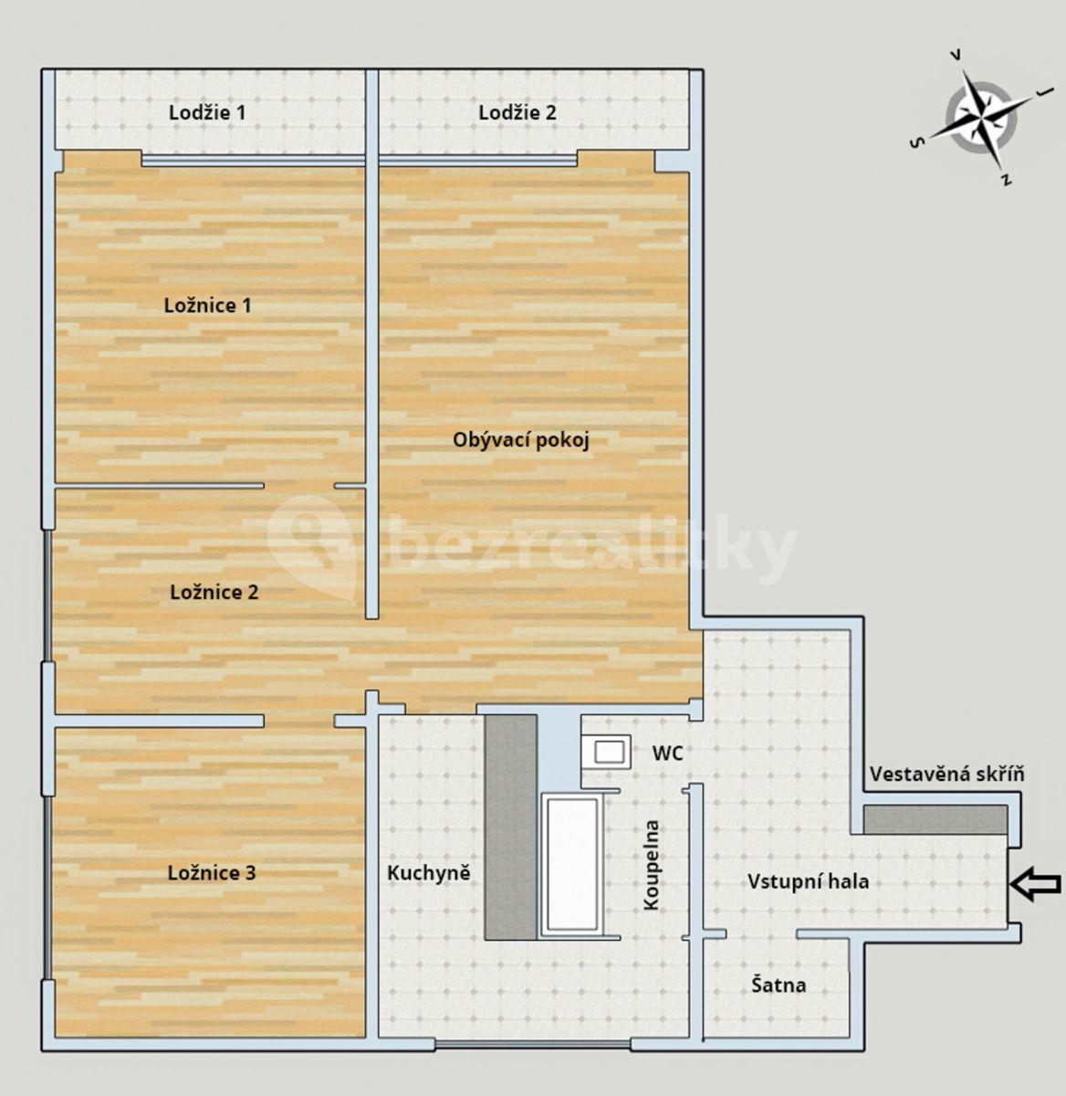 Predaj bytu 4-izbový 84 m², Hrubínova, Litoměřice, Ústecký kraj