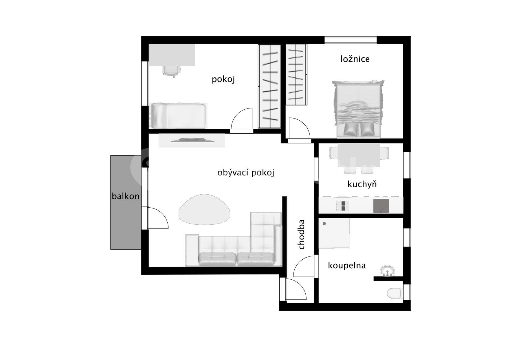 Predaj bytu 3-izbový 76 m², Navarovská, Zlatá Olešnice, Liberecký kraj