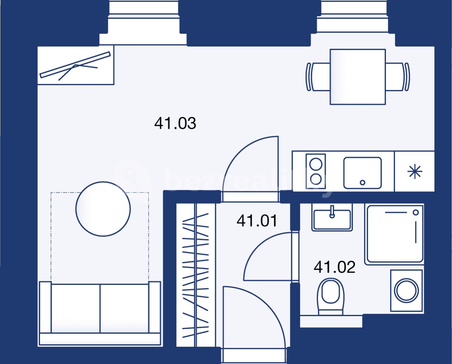 Prenájom bytu 1-izbový 27 m², náměstí Dr. Václava Holého, Praha, Praha