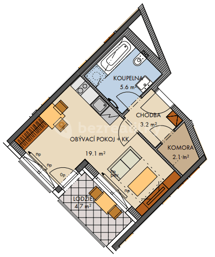 Predaj bytu 1-izbový 36 m², Baarové, Praha, Praha