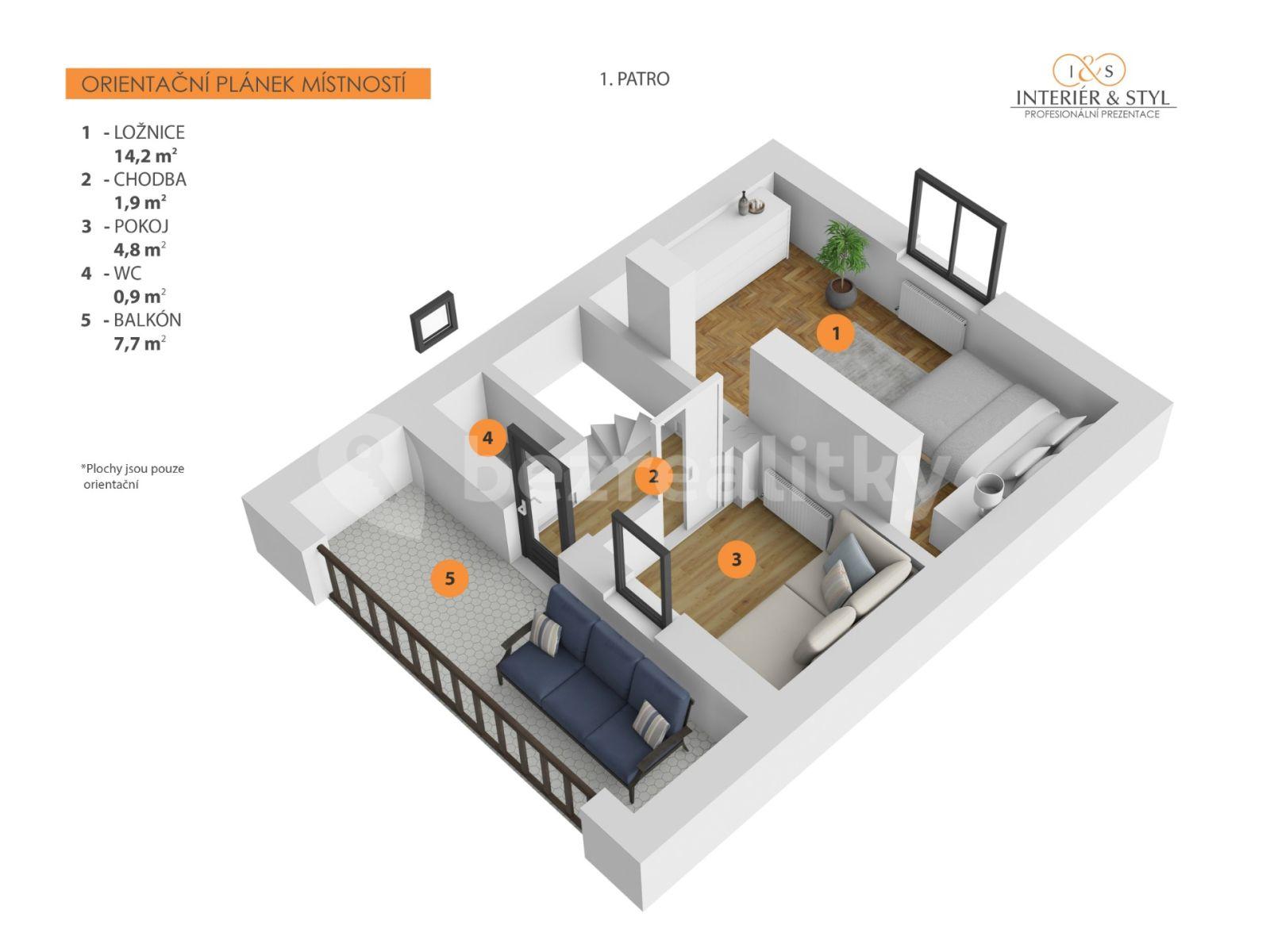 Predaj rekreačného objektu 73 m², pozemek 2.684 m², K Březině, Hrusice, Středočeský kraj