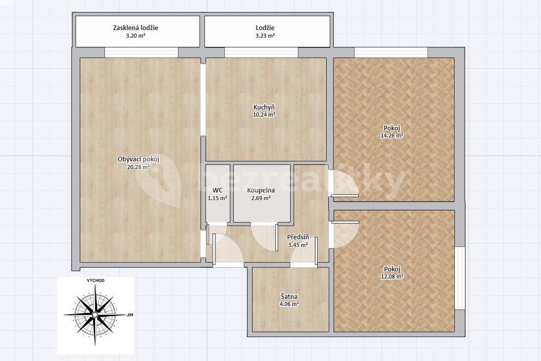 Predaj bytu 3-izbový 77 m², Záhřebská, Brno, Jihomoravský kraj