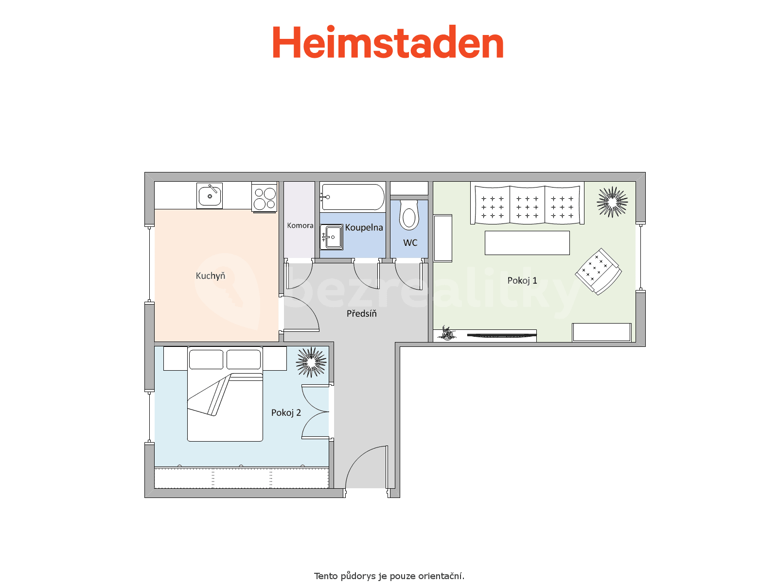 Prenájom bytu 2-izbový 55 m², Radniční, Havířov, Moravskoslezský kraj