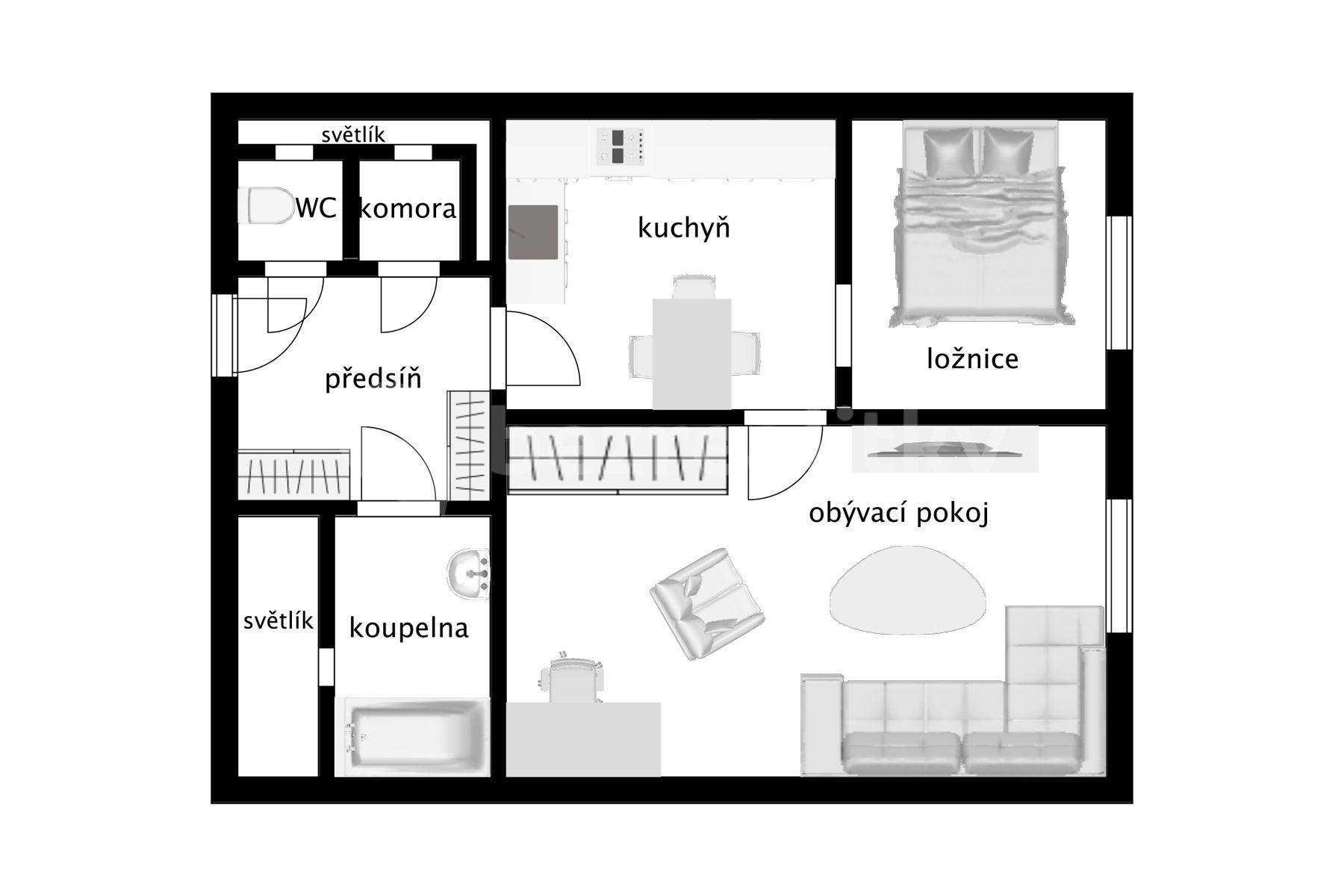 Predaj bytu 2-izbový 54 m², U Výstaviště, Praha, Praha