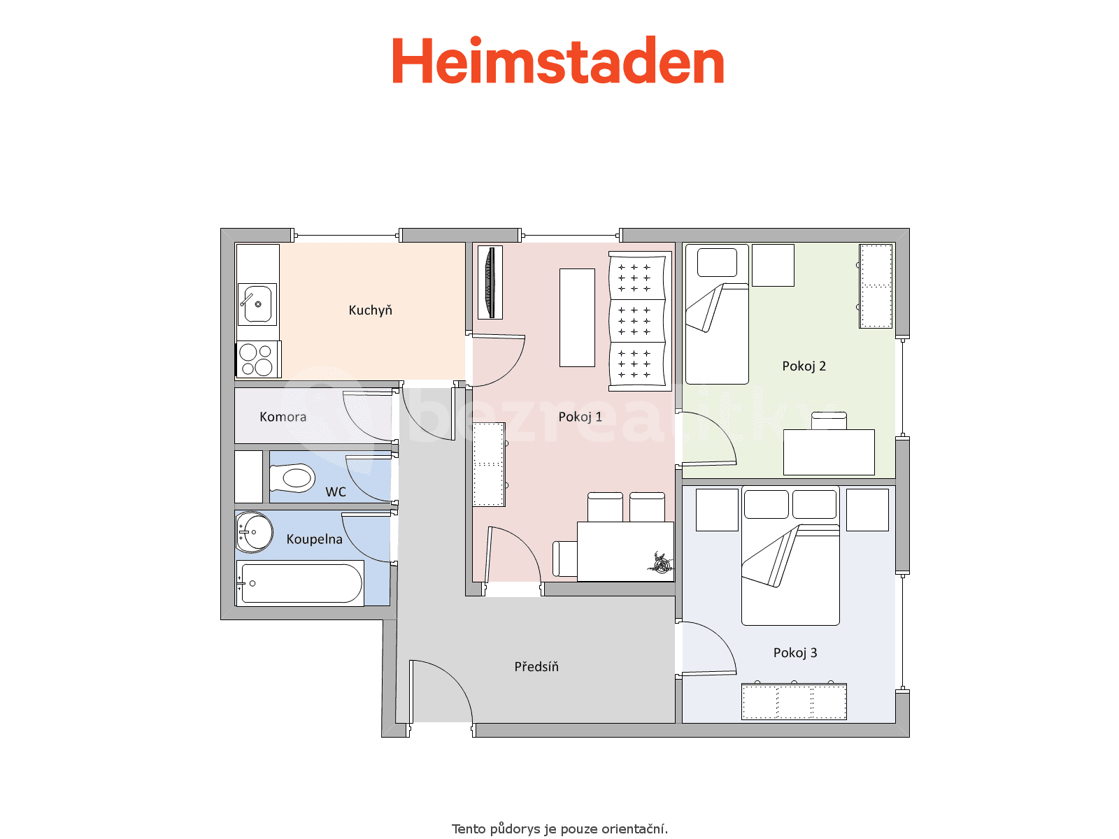 Prenájom bytu 3-izbový 70 m², tř. Osvobození, Karviná, Moravskoslezský kraj