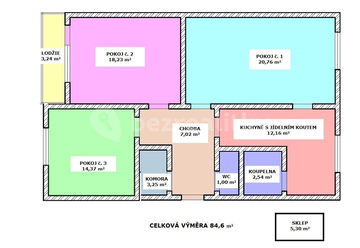 Predaj bytu 3-izbový 85 m², Vítězslava Nezvala, Trutnov, Královéhradecký kraj