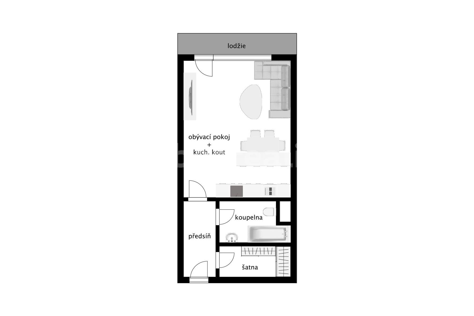 Predaj bytu 1-izbový 44 m², Bratislavská, Praha, Praha