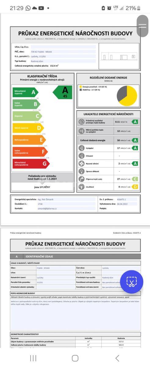 Predaj domu 125 m², pozemek 842 m², Frýdek-Místek, Moravskoslezský kraj