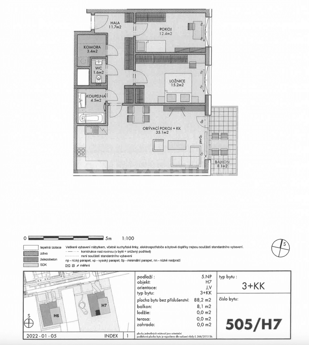 Predaj bytu 3-izbový 96 m², Kardausova, Praha, Praha