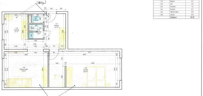 Prenájom bytu 2-izbový 54 m², Šantrochova, Praha, Praha