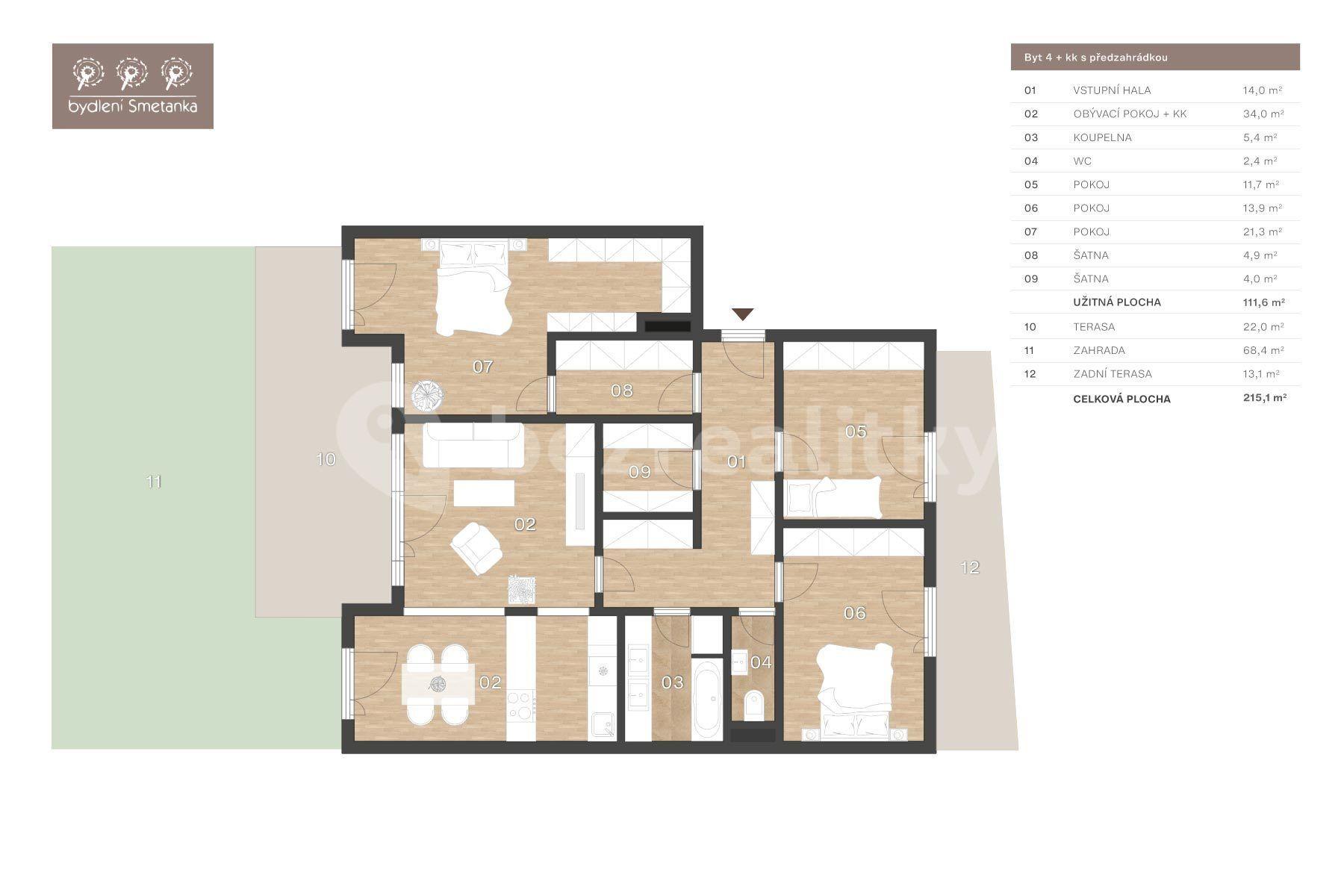 Predaj bytu 4-izbový 112 m², Mezilehlá, Praha, Praha