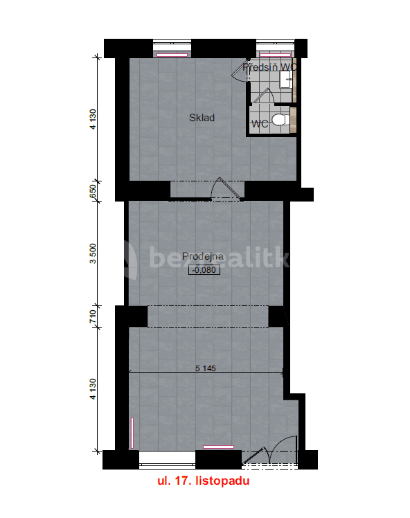 Prenájom kancelárie 67 m², 17. listopadu, Ostrava, Moravskoslezský kraj