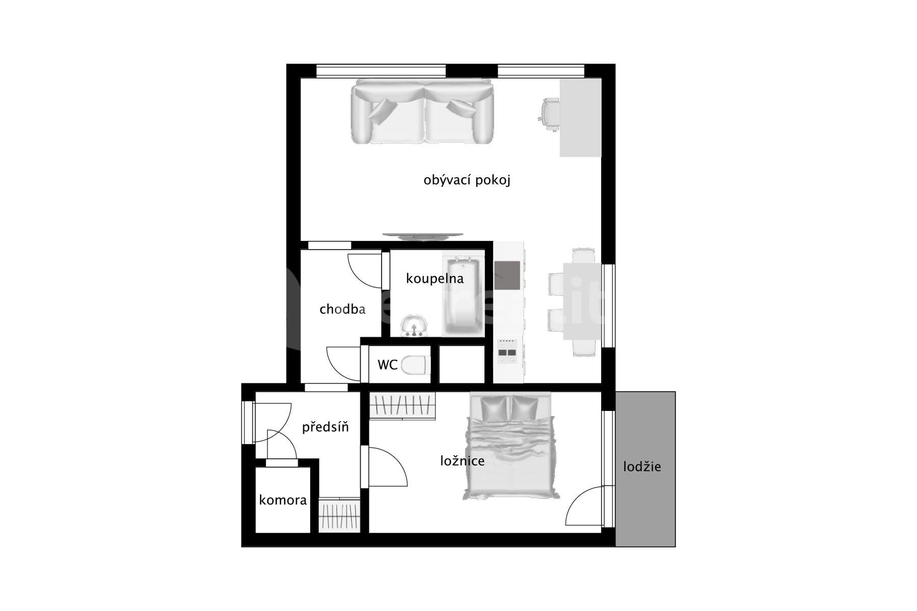 Predaj bytu 2-izbový 55 m², Jablonecká, Praha, Praha