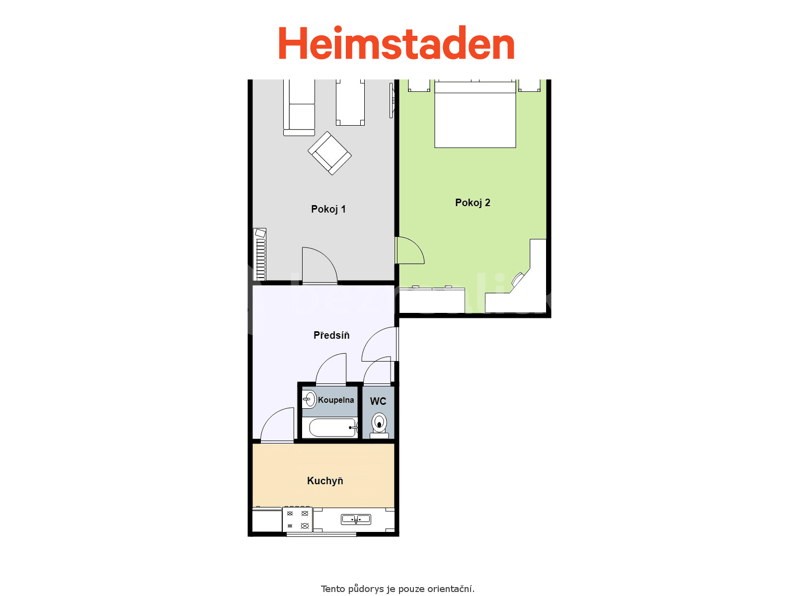 Prenájom bytu 2-izbový 50 m², Nedbalova, Karviná, Moravskoslezský kraj