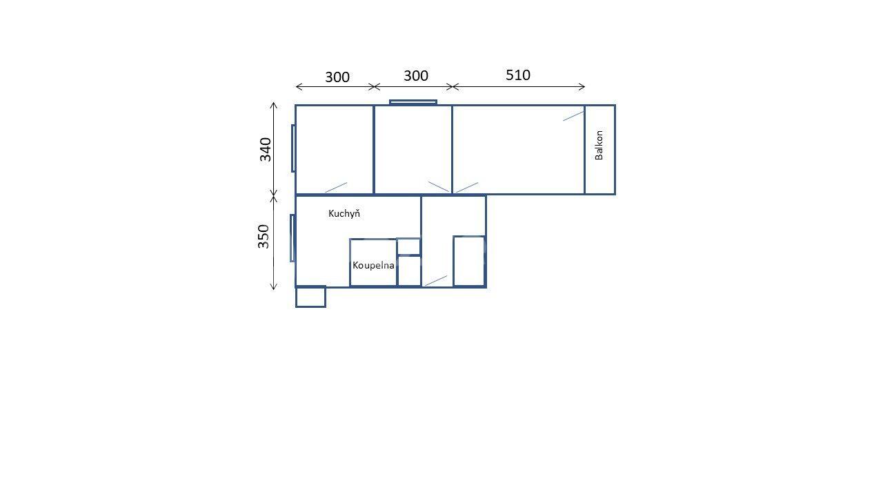 Prenájom bytu 3-izbový 65 m², Řídkého, Liberec, Liberecký kraj