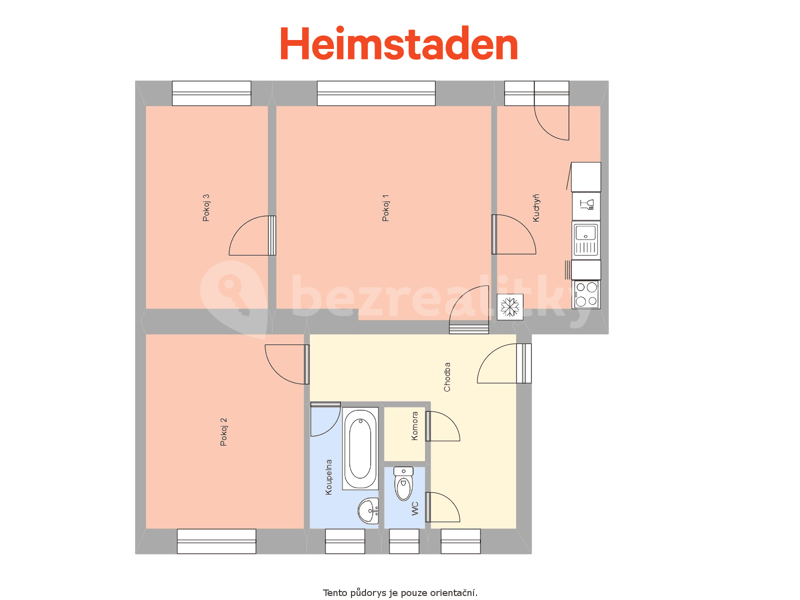 Prenájom bytu 3-izbový 68 m², Dukelská, Havířov, Moravskoslezský kraj