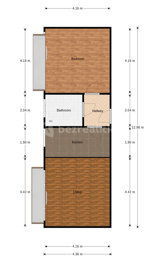 Prenájom bytu 2-izbový 52 m², Vřesová, Praha, Praha