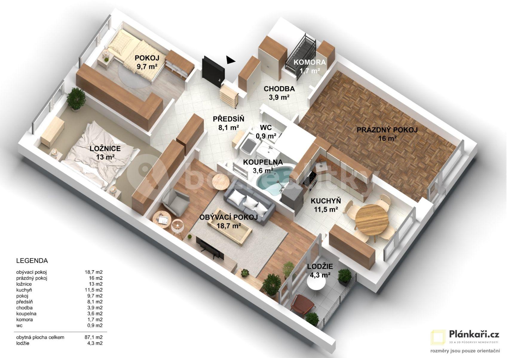 Predaj bytu 4-izbový 92 m², Frýdlantská, Praha, Praha