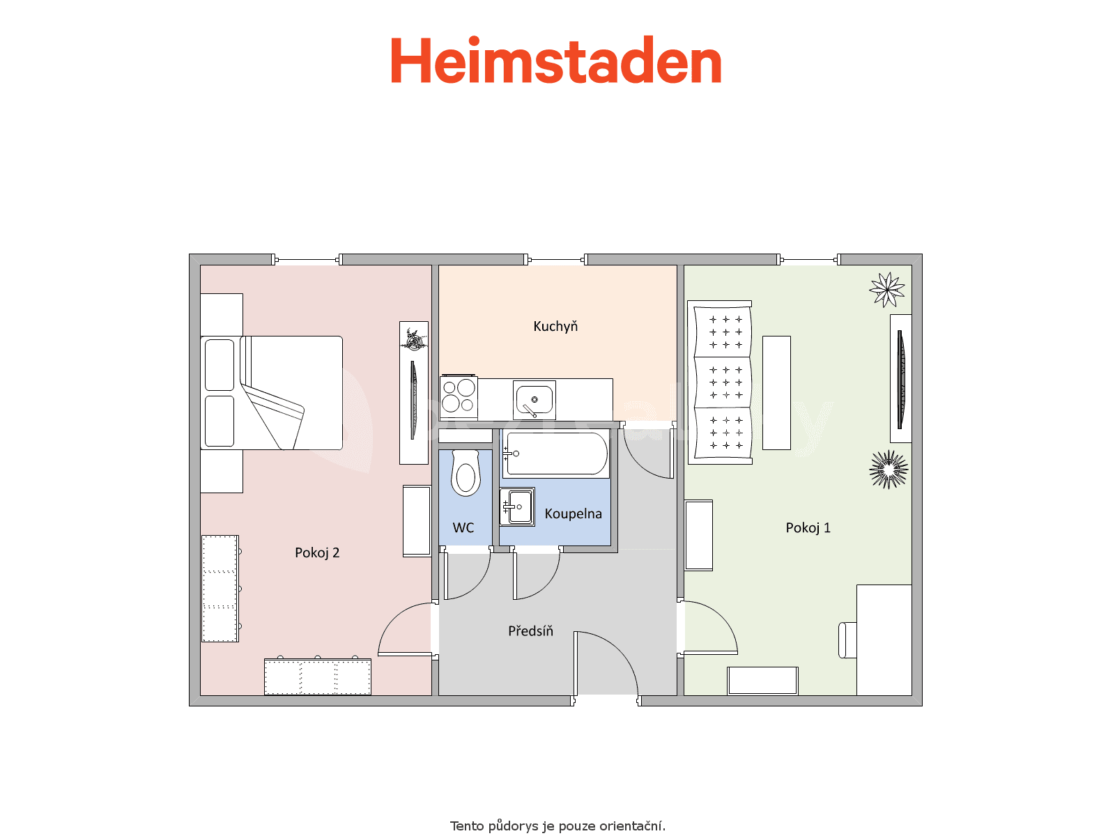 Prenájom bytu 2-izbový 54 m², Cihelní, Karviná, Moravskoslezský kraj