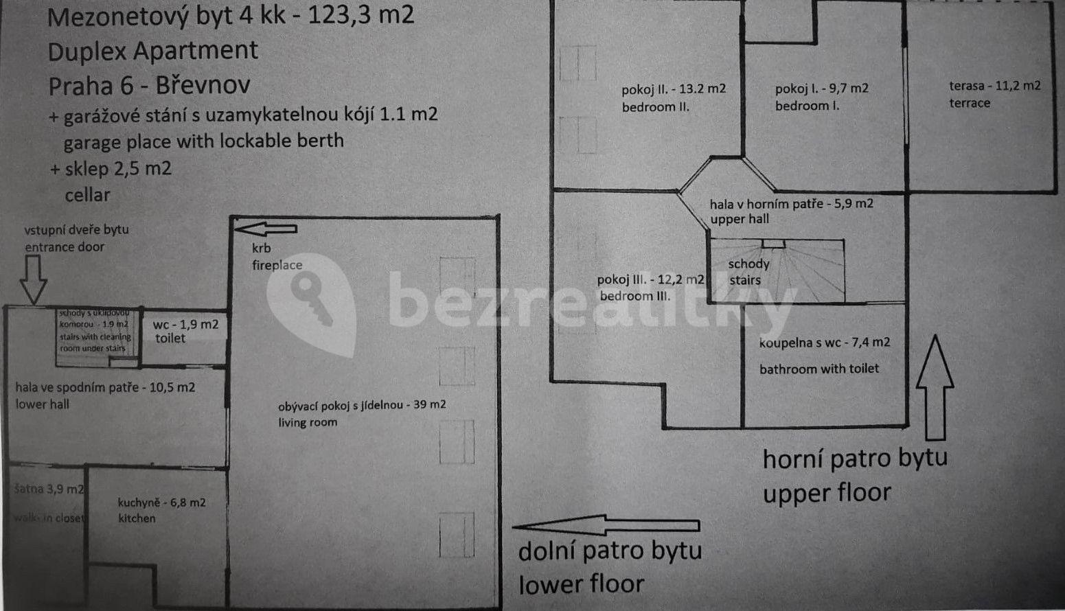 Prenájom bytu 4-izbový 118 m², Šlikova, Praha, Praha