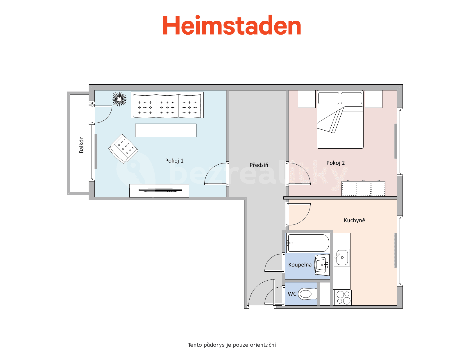 Prenájom bytu 2-izbový 56 m², Prameny, Karviná, Moravskoslezský kraj