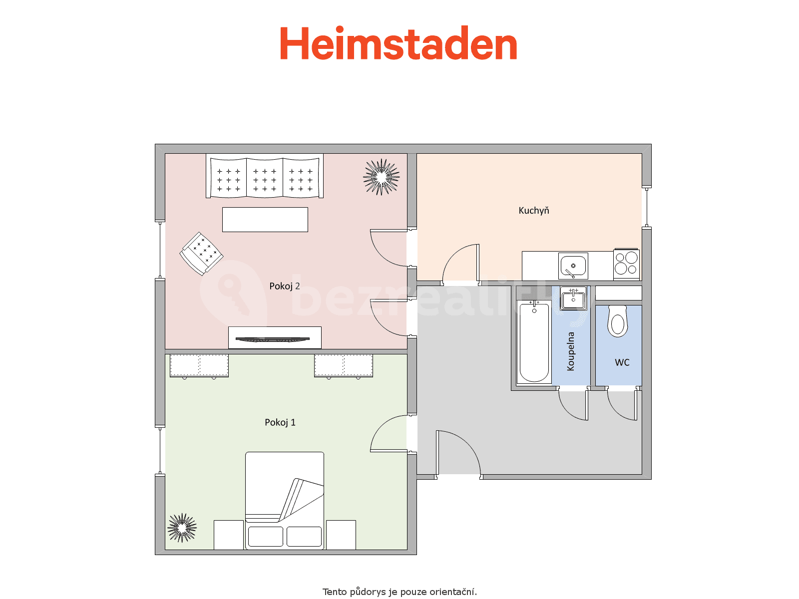 Prenájom bytu 2-izbový 55 m², Okružní, Havířov, Moravskoslezský kraj