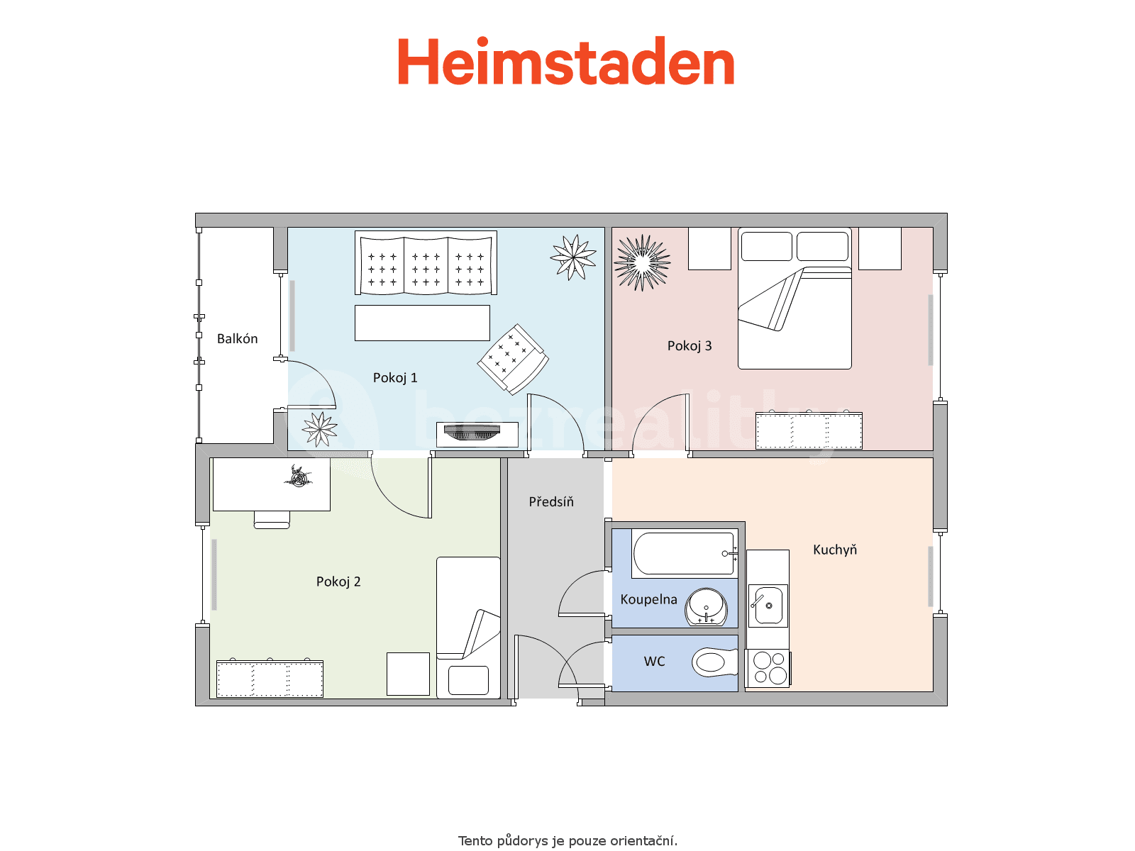 Prenájom bytu 3-izbový 69 m², Holubova, Karviná, Moravskoslezský kraj