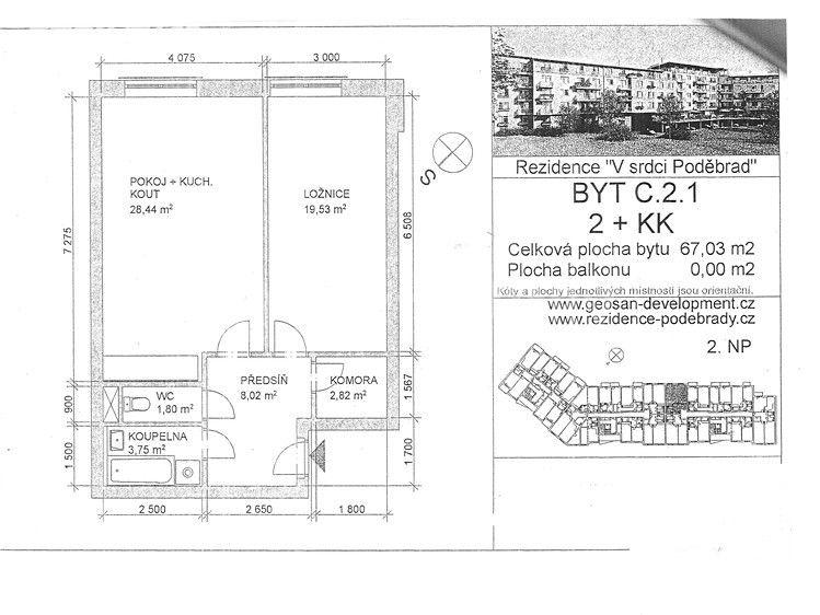 Predaj bytu 2-izbový 64 m², Studentská, Poděbrady, Středočeský kraj