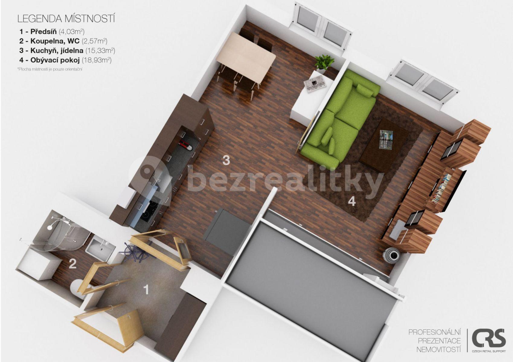 Prenájom bytu 2-izbový 43 m², Cimburkova, Praha, Praha