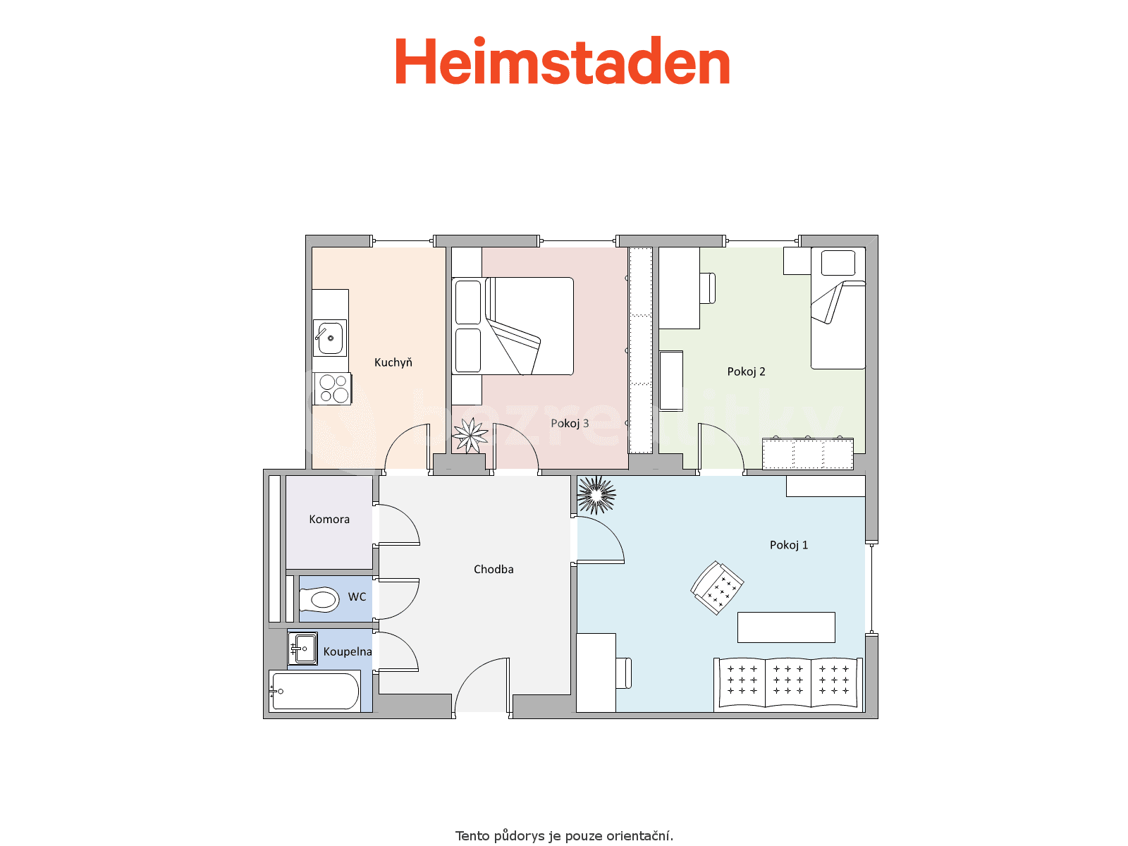 Prenájom bytu 3-izbový 85 m², Gorkého, Havířov, Moravskoslezský kraj