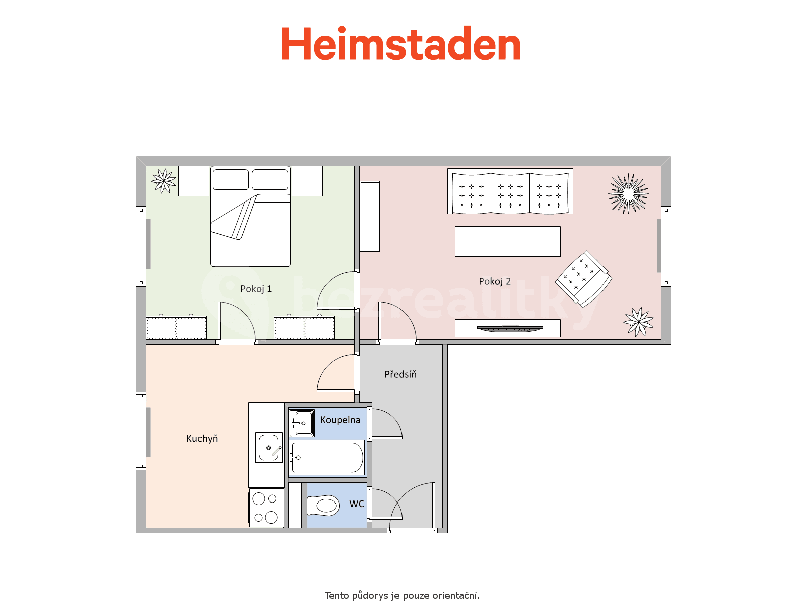 Prenájom bytu 2-izbový 50 m², Národní třída, Havířov, Moravskoslezský kraj