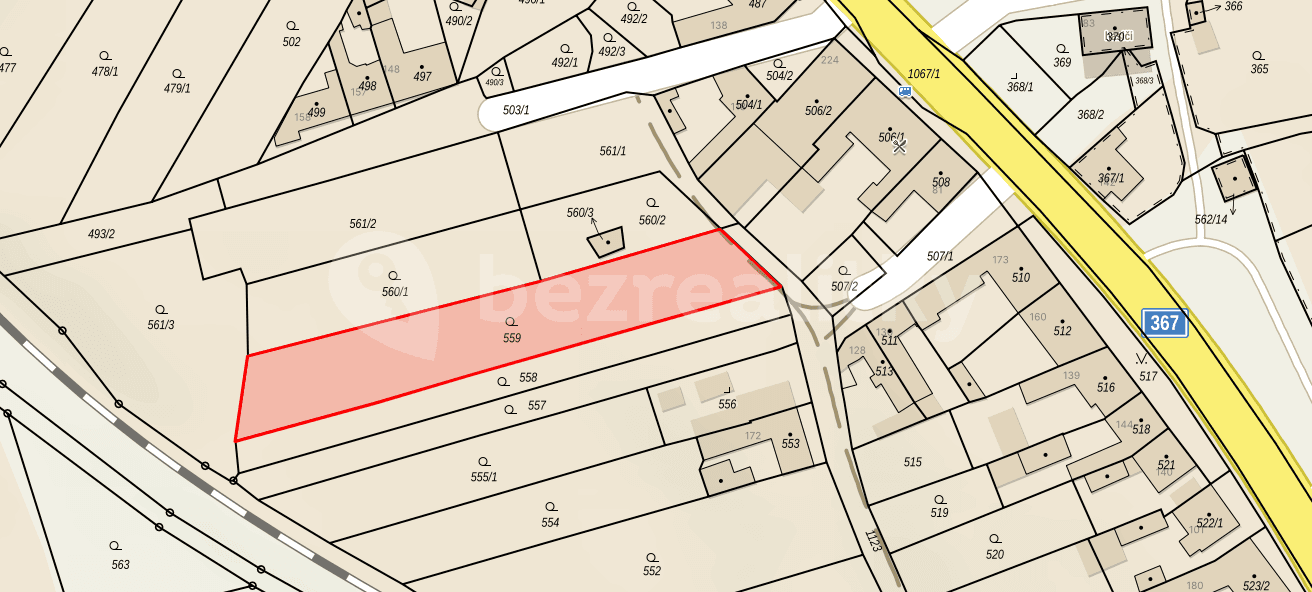 Predaj pozemku 1.484 m², Uhřičice, Olomoucký kraj