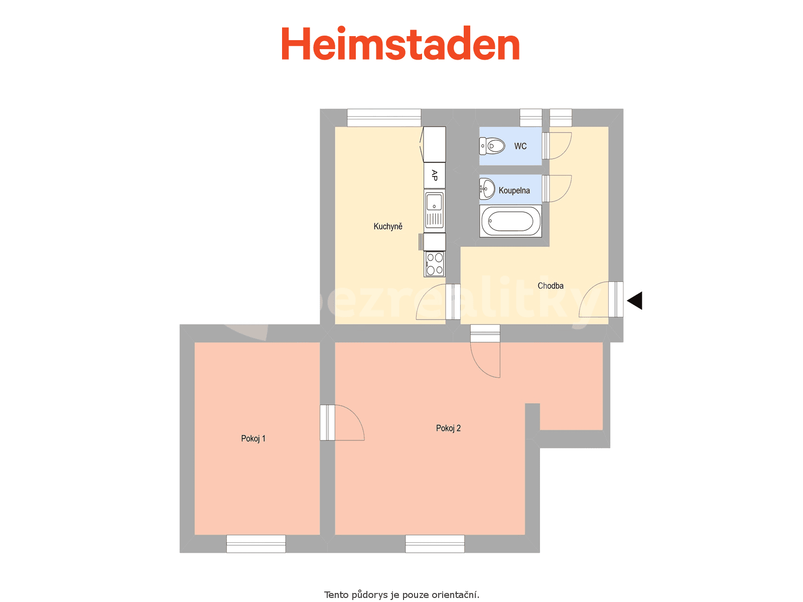 Prenájom bytu 2-izbový 60 m², Hlavní třída, Havířov, Moravskoslezský kraj